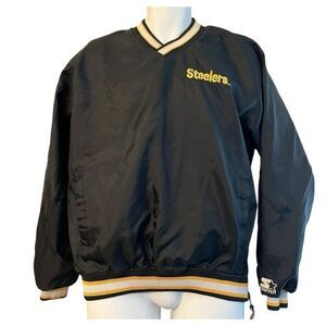 Vintage Starter Pittsburgh Steelers Mens XL Satin Jacket Players Rod Woodson #26